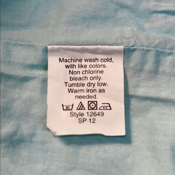 J Crew dress (or cover-up), very light aqua color, pleated  bust and lace border - Picture 8 of 8